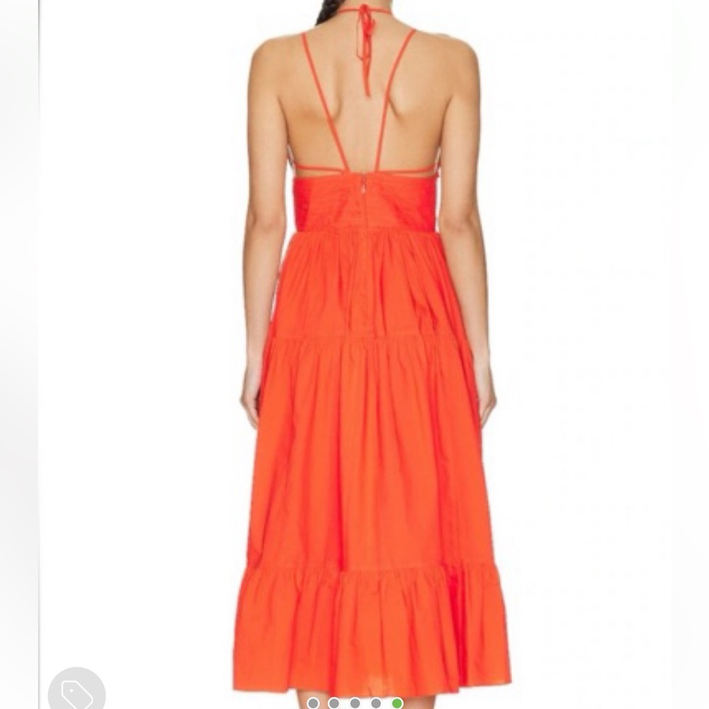 Ulla Johnson Orange Midi Dress - image 3
